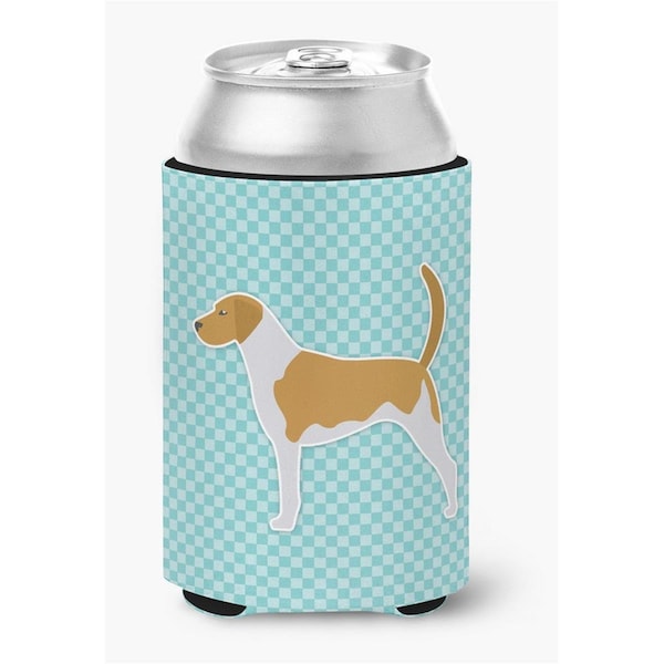 Carolines Treasures American Foxhound Checkerboard Blue Can or Bottle Hugger - BB3698CC