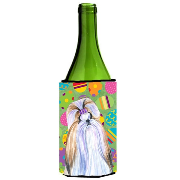 Carolines Treasures Shih Tzu Easter Eggtravaganza Wine bottle sleeve Hugger - SS4810LITERK