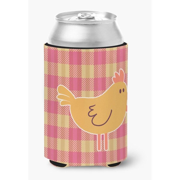 Carolines Treasures Chicken Hen on Gingham Can or Bottle Hugger - BB7090CC