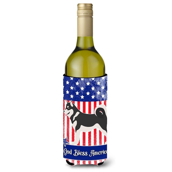 Carolines Treasures Alaskan Malamute American Wine Bottle Beverge Insulator Hugger - BB8405LITERK