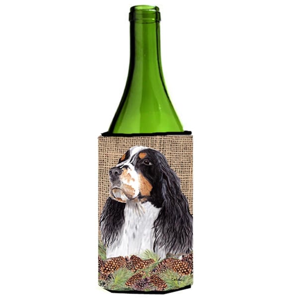 Carolines Treasures Springer Spaniel Wine bottle sleeve Hugger - 24 oz. - SC9048LITERK