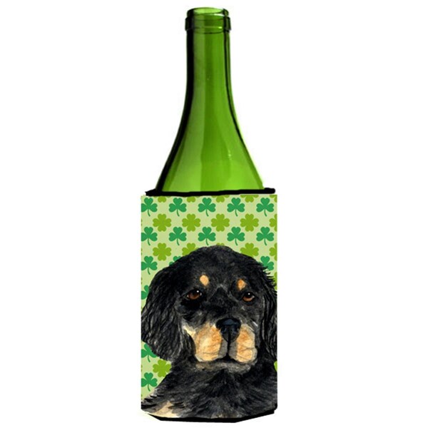 Carolines Treasures Gordon Setter St. Patricks Day Shamrock Portrait Wine bottle sleeve Hugger - 24 oz. - SS4446LITERK