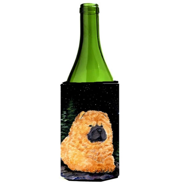 Carolines Treasures Starry Night Chow Chow Wine bottle sleeve Hugger - 24 oz. - SS8489LITERK