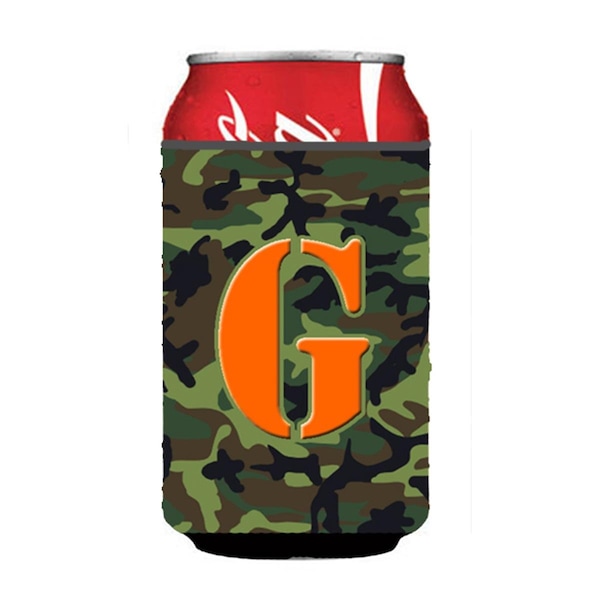 Carolines Treasures Letter G Initial Monogram - Camo Green Can Or Bottle  Hugger - CJ1030-GCC