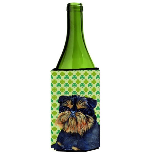 Carolines Treasures Brussels Griffon St. Patricks Day Shamrock Wine bottle sleeve Hugger 24 oz. - LH9208LITERK