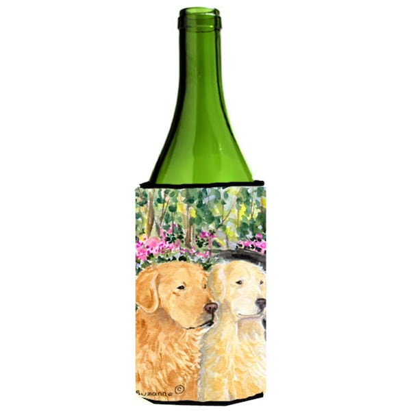 Carolines Treasures Golden Retriever Wine bottle sleeve Hugger - 24 oz. - SS8974LITERK