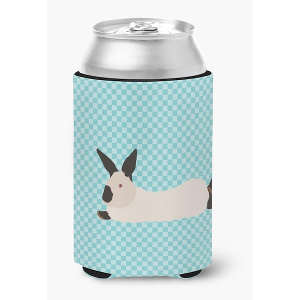 Carolines Treasures California White Rabbit Blue Check Can or Bottle Hugger - BB8141CC