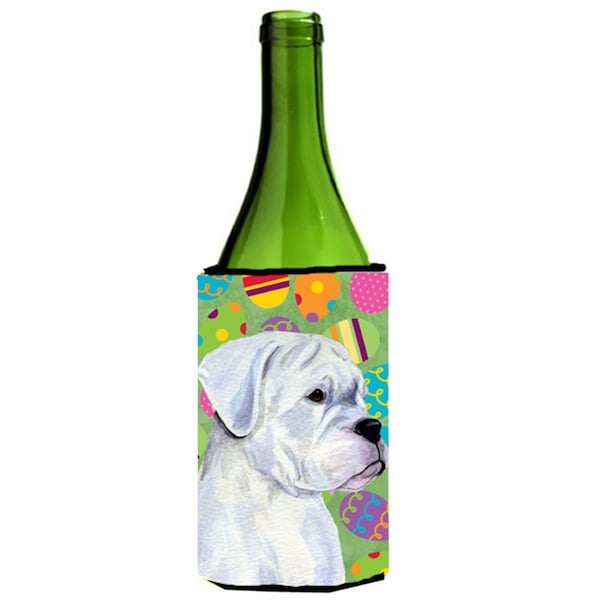 Carolines Treasures Boxer Easter Eggtravaganza Wine bottle sleeve Hugger - 24 Oz. - SS4854LITERK