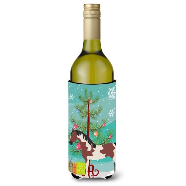 Carolines Treasures Pinto Horse Christmas Wine Bottle Beverge Insulator Hugger - BB9274LITERK