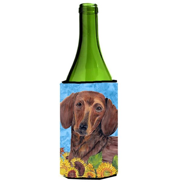 Carolines Treasures Dachshund Wine bottle sleeve Hugger - 24 oz. - SC9072LITERK