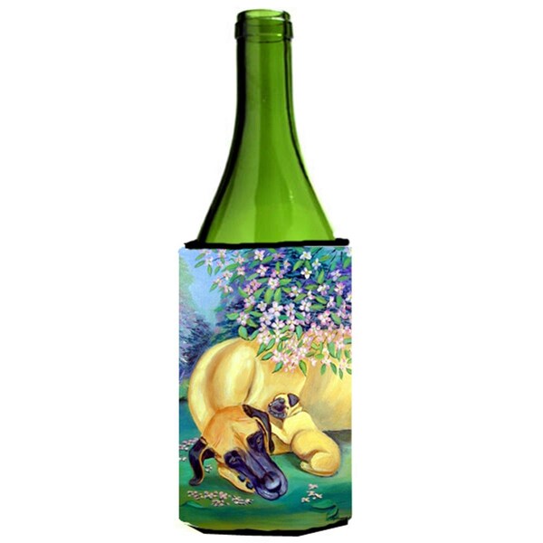 Carolines Treasures Great Dane And Puppy Wine bottle sleeve Hugger - 7234LITERK