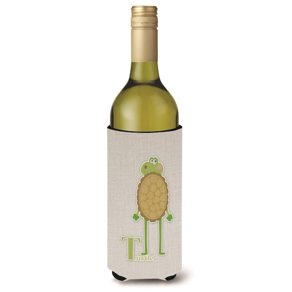 Carolines Treasures Alphabet T for Turtle Wine Bottle Beverge Insulator Hugger - BB5745LITERK