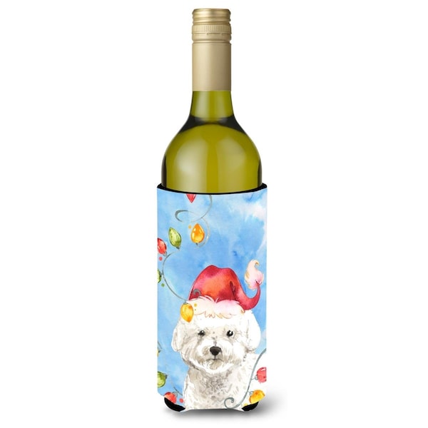 Carolines Treasures Christmas Lights Bichon Frise Wine Bottle Beverage Insulator Hugger - CK2472LITERK