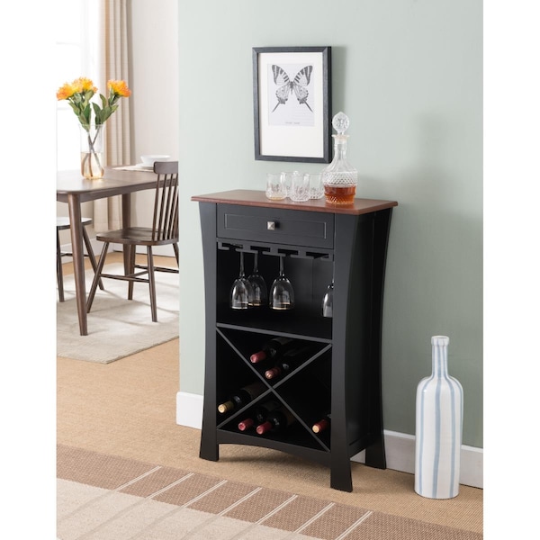 Repartir Wood Wine Rack - Black - RE2589284