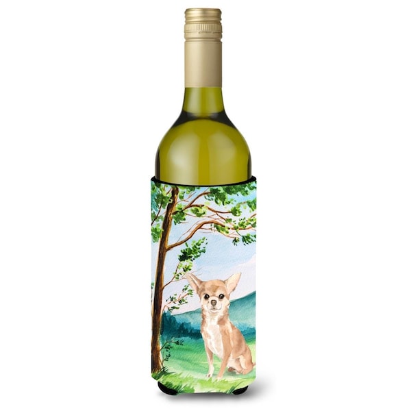 Carolines Treasures Under the Tree Chihuahua Wine Bottle Beverage Insulator Hugger - CK2018LITERK
