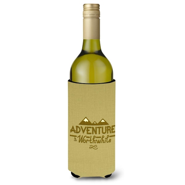 Carolines Treasures Adventure is Worthwhile Wine Bottle Beverge Insulator Hugger - BB5467LITERK