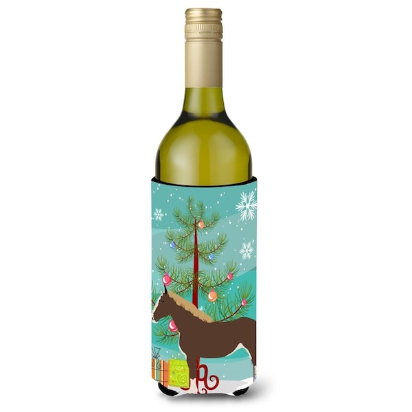Carolines Treasures Percheron Horse Christmas Wine Bottle Beverge Insulator Hugger - BB9273LITERK