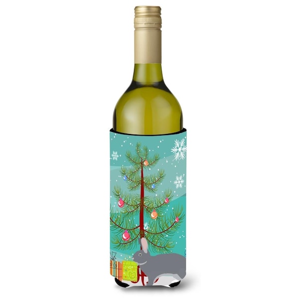 Carolines Treasures Giant Chinchilla Rabbit Christmas Wine Bottle Beverge Insulator Hugger - BB9333LITERK