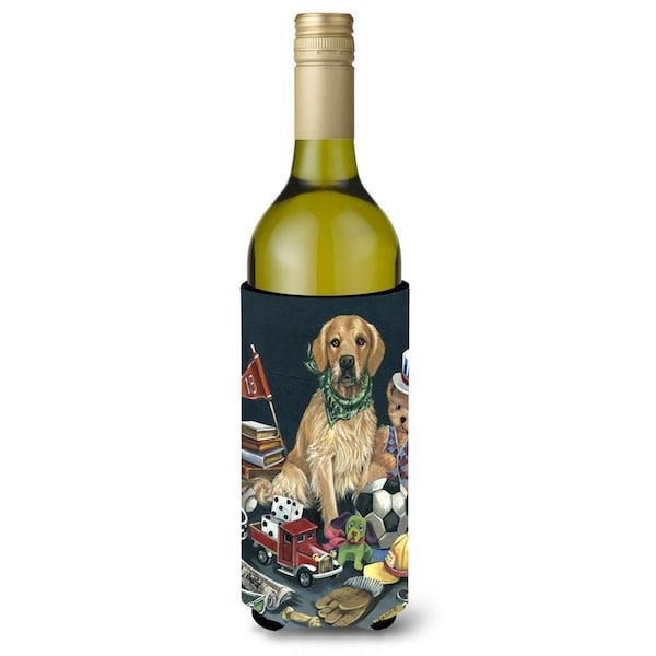 Carolines Treasures 24 oz Golden Retriever Toys Wine Bottle Hugger - PPP3103LITERK