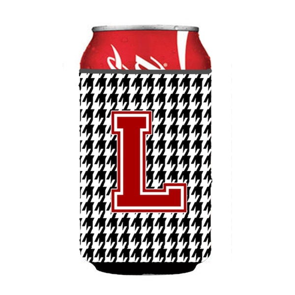 Carolines Treasures Monogram - Houndstooth Can Or Bottle  Hugger - CJ1021-LCC