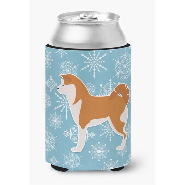 Carolines Treasures Winter Snowflake Akita Can or Bottle Hugger - BB3572CC