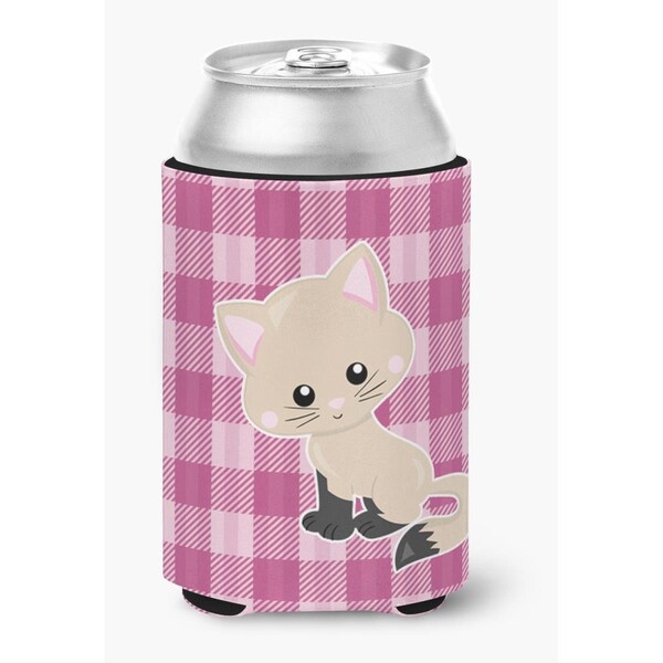 Carolines Treasures Kitten Cat on Pink Can or Bottle Hugger - BB6886CC