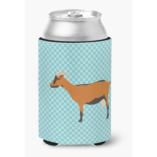 Carolines Treasures Oberhasli Goat Blue Check Can or Bottle Hugger - BB8062CC