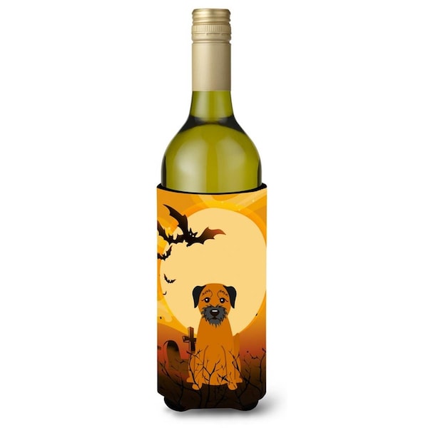 Carolines Treasures Halloween Border Terrier Wine Bottle Beverge Insulator Hugger - BB4305LITERK