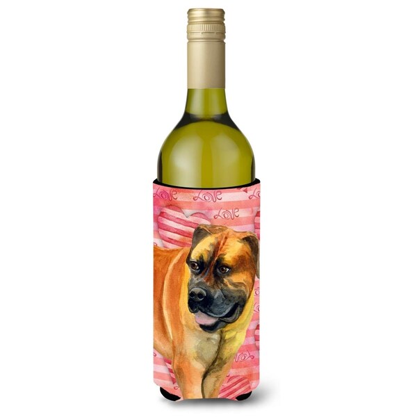 Carolines Treasures Boerboel Mastiff Love Wine Bottle Beverge Insulator Hugger - BB9733LITERK