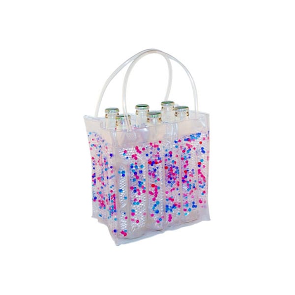 Zees Creations The Cool Sack, Beaded, Pink, Blue, Clear, 6PK - CS8108