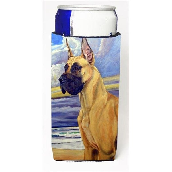 Carolines Treasures Carolines Treasures 7101MUK Fawn Great Dane At The Beach Michelob Ultra bottle sleeves For Slim Cans - 12 oz. - 7101MUK