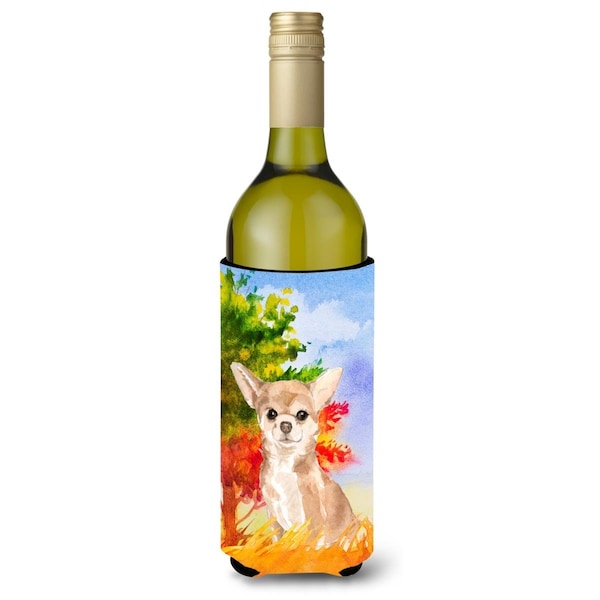 Carolines Treasures Fall Chihuahua Wine Bottle Beverage Insulator Hugger - CK1948LITERK