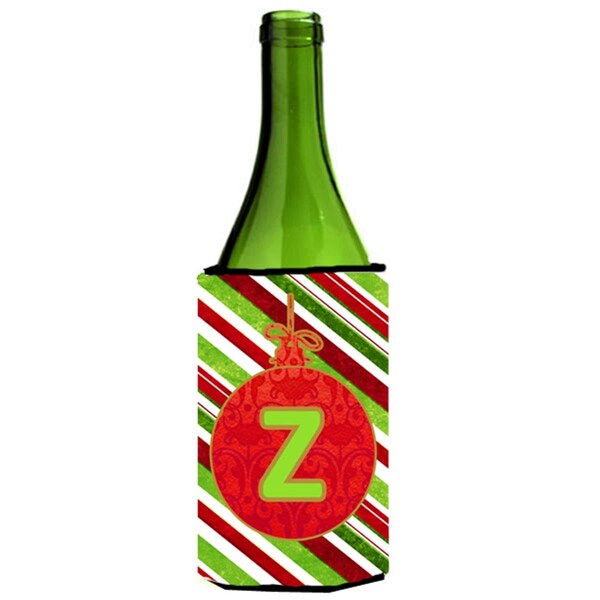 Carolines Treasures Christmas Ornament Holiday Initial Letter Z Wine Bottle  Hugger - CJ1039-ZLITERK