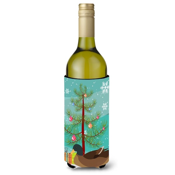 Carolines Treasures Khaki Campbell Duck Christmas Wine Bottle Beverge Insulator Hugger - BB9233LITERK