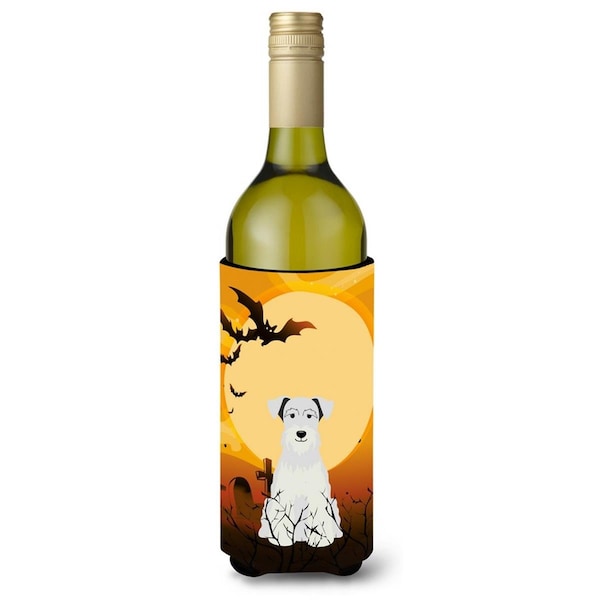 Carolines Treasures Halloween Miniature Schanuzer White Wine Bottle Beverge Insulator Hugger - BB4319LITERK