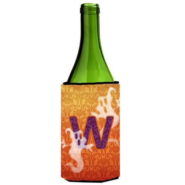Carolines Treasures Halloween Ghosts Monogram Initial Letter W Wine Bottle Hugger - CJ1040-WLITERK