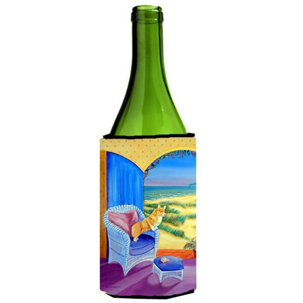 Carolines Treasures Corgi Wine bottle sleeve Hugger - 24 oz. - 7184LITERK