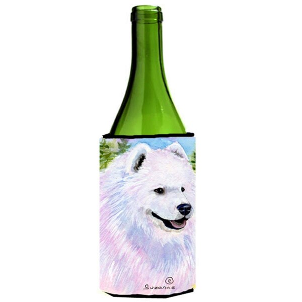 Carolines Treasures Samoyed Wine bottle sleeve Hugger - 24 Oz. - SS8755LITERK