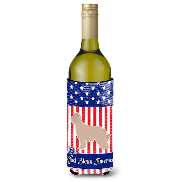 Carolines Treasures USA Patriotic Pyrenean Shepherd Wine Bottle Beverge Insulator Hugger - BB3318LITERK