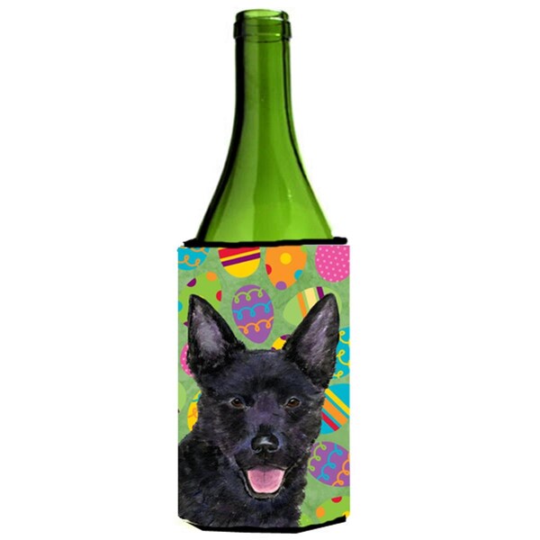 Carolines Treasures Australian Kelpie Easter Eggtravaganza Wine bottle sleeve Hugger - SS4843LITERK