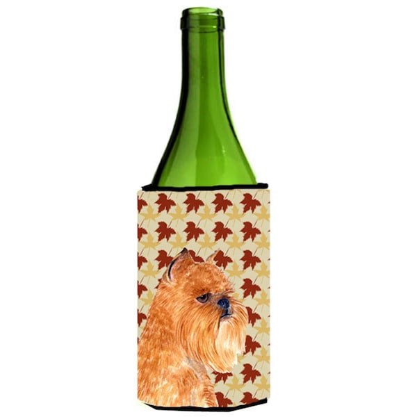 Carolines Treasures Brussels Griffon Fall Leaves Portrait Wine Bottle   Hugger - 24 oz. - SS4362LITERK