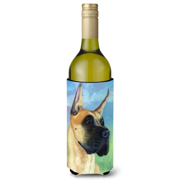 Carolines Treasures Great Dane Apollo the Great Wine Bottle Beverage Insulator Hugger - 7387LITERK
