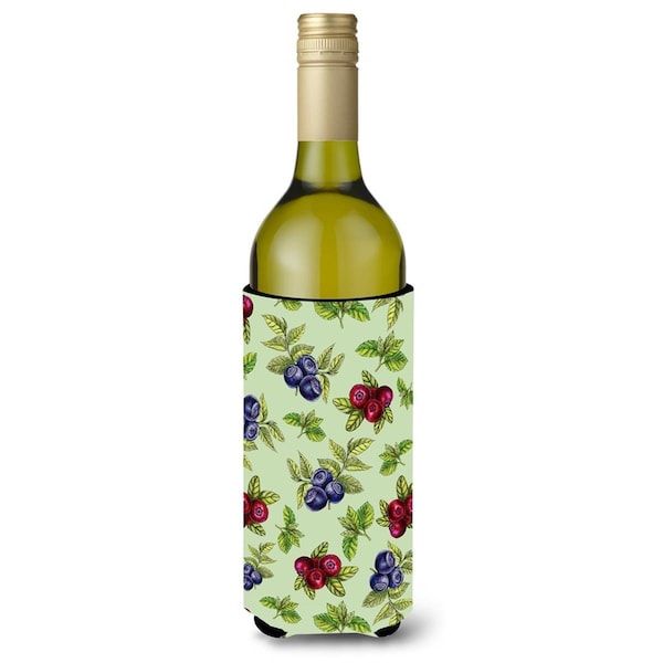 Carolines Treasures Berries in Green Wine Bottle Beverge Insulator Hugger - BB5208LITERK