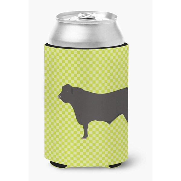 Carolines Treasures Black Angus Cow Green Can or Bottle Hugger - BB7654CC