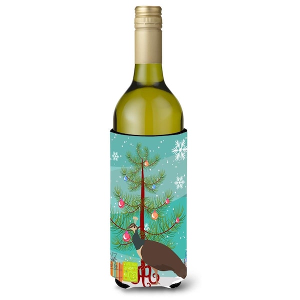 Carolines Treasures Indian Peahen Peafowl Christmas Wine Bottle Beverge Insulator Hugger - BB9294LITERK