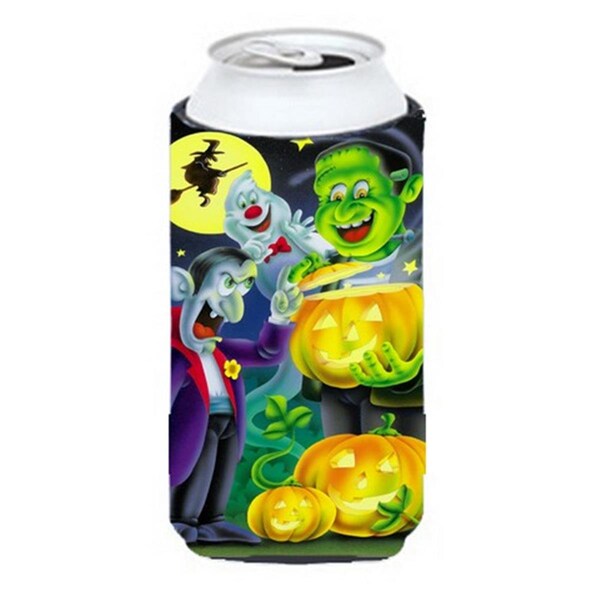 Carolines Treasures Halloween with Dracula and amp; Frankenstein Tall Boy Can cooler Hugger - APH0935TBC