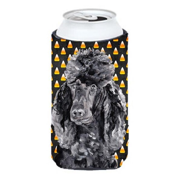 Carolines Treasures Carolines Treasures SC9650TBC Black Standard Poodle Candy Corn Halloween Tall Boy bottle sleeve Hugger  22 To 24 Oz. - SC9650TBC