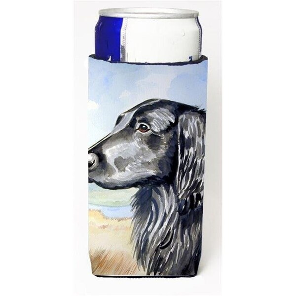 Carolines Treasures Carolines Treasures 7064MUK Flat Coated Retriever Michelob Ultra bottle sleeves for slim cans 12 oz. - 7064MUK