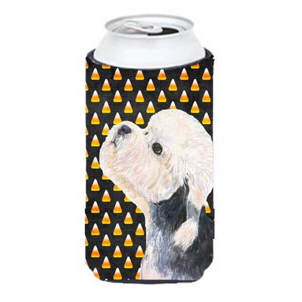 Carolines Treasures Dandie Dinmont Terrier Candy Corn Halloween Portrait Tall Boy  Hugger - SS4296TBC