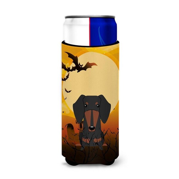 Carolines Treasures Halloween Dachshund Black and Tan Michelob Ultra Hugger for Slim Cans - BB4398MUK